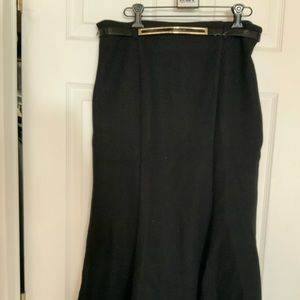 Black heavy weight long skirt